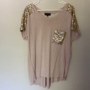 Sequin pink top